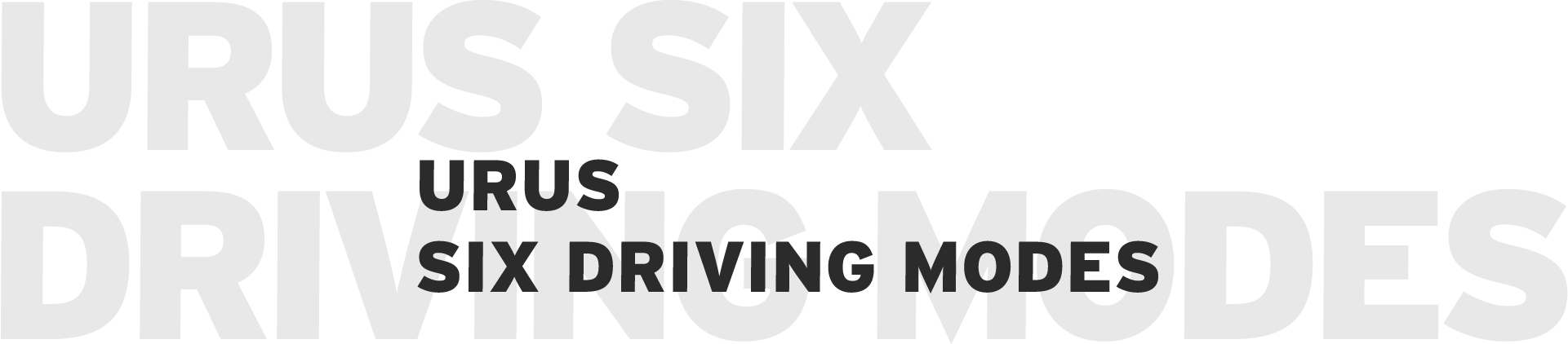 URUS SIX DRIVING MODES